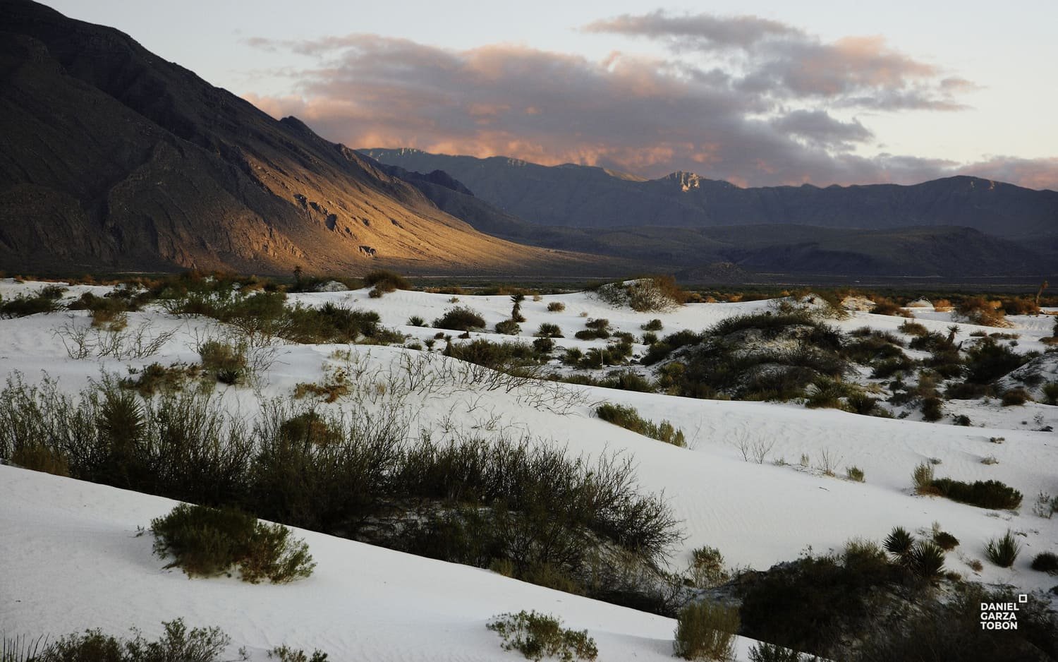 atardecer en las dunas de yeso